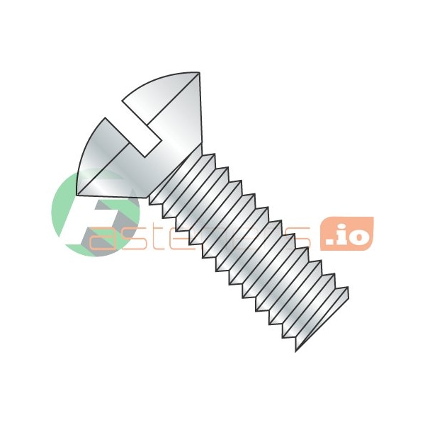 Newport Fasteners #6-32 x 3/8 in Slotted Oval Machine Screw, Zinc Plated Steel, 10000 PK 666180 - main